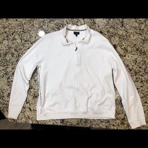 Burberry Golf Quarter Zip Pullover Sweater White